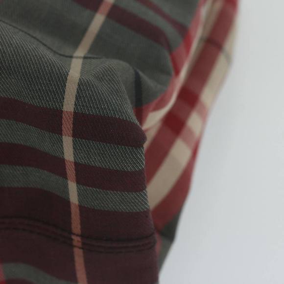 BURBERRY Nova Check Hand Bag Canvas Red Beige Auth bs11653 - Picture 9 of 16